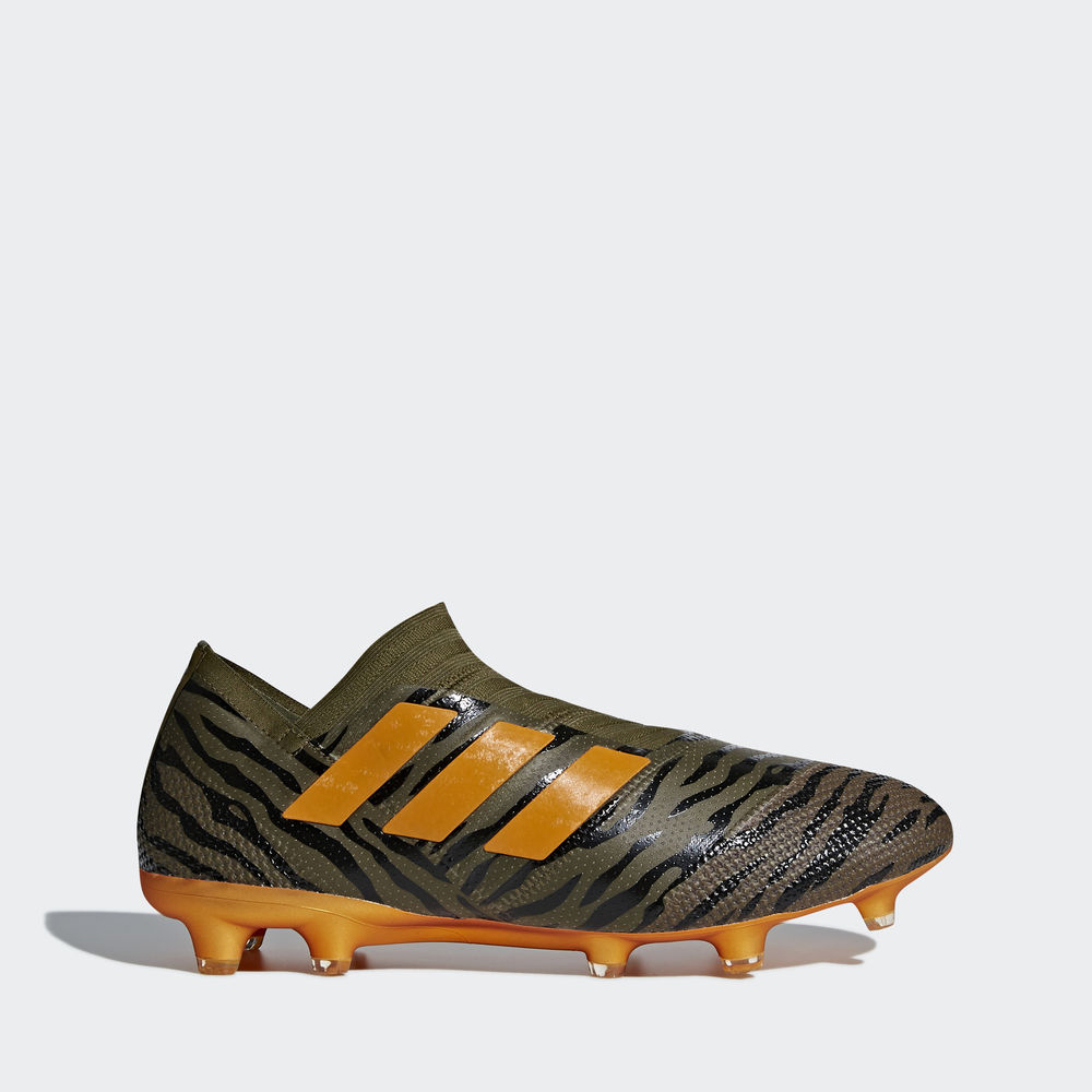 Adidas Nemeziz 17+ 360 Agility Firm Ground - ποδοσφαιρικα παπουτσια ανδρικα - Ελιά/Ανοιχτο Πορτοκαλι